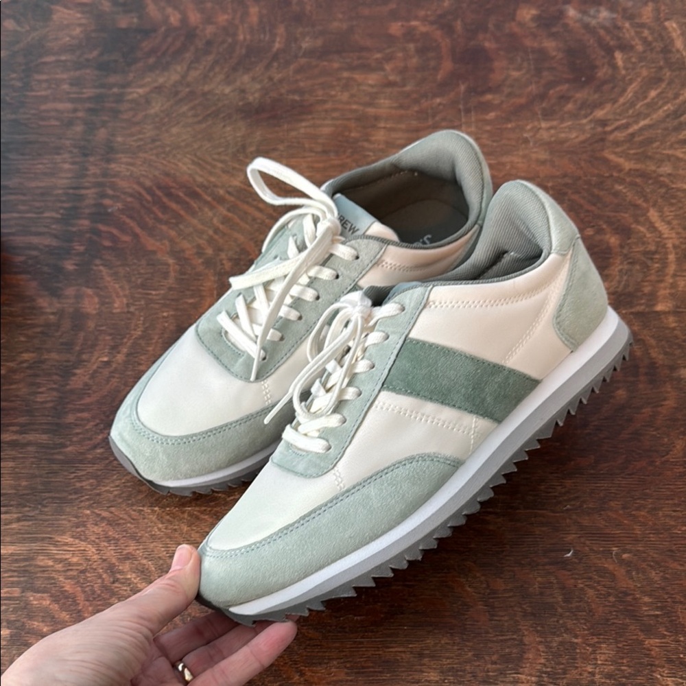 J.Crew Light Mint Green Trainer Sneakers 9 1/2